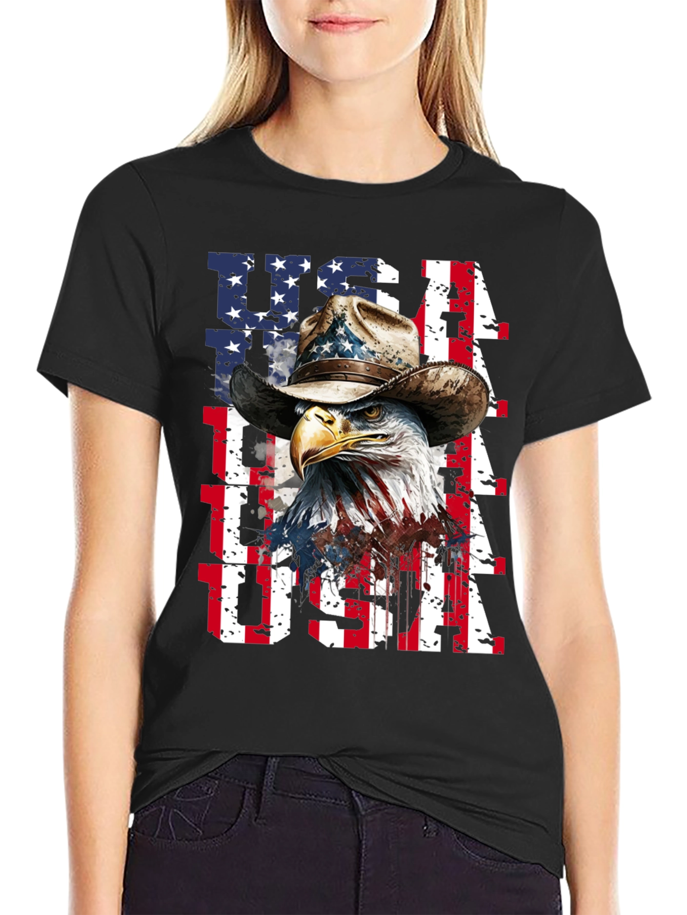 Patriotic Eagle USA Graphic Tee