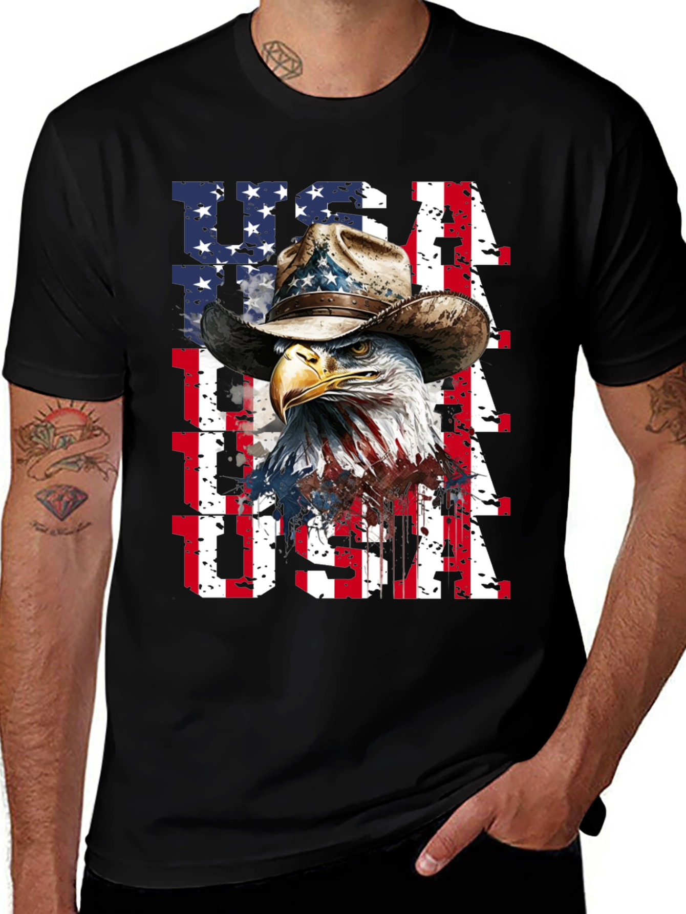 Patriotic Eagle USA Graphic Tee