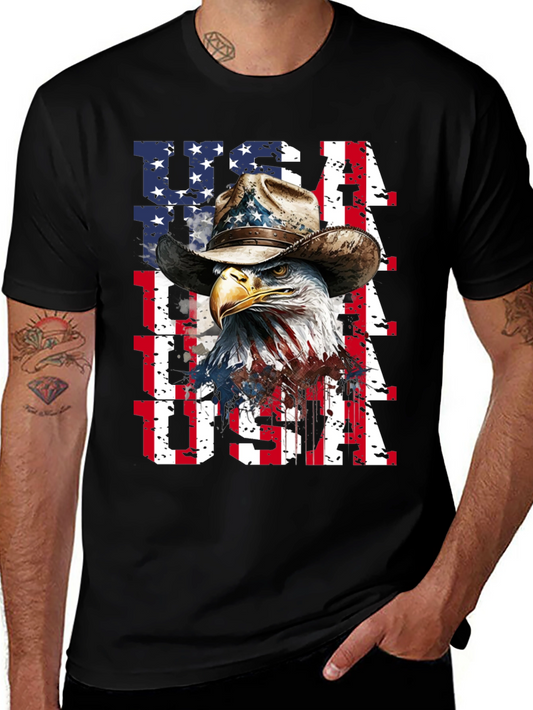 Patriotic Eagle USA Graphic Tee