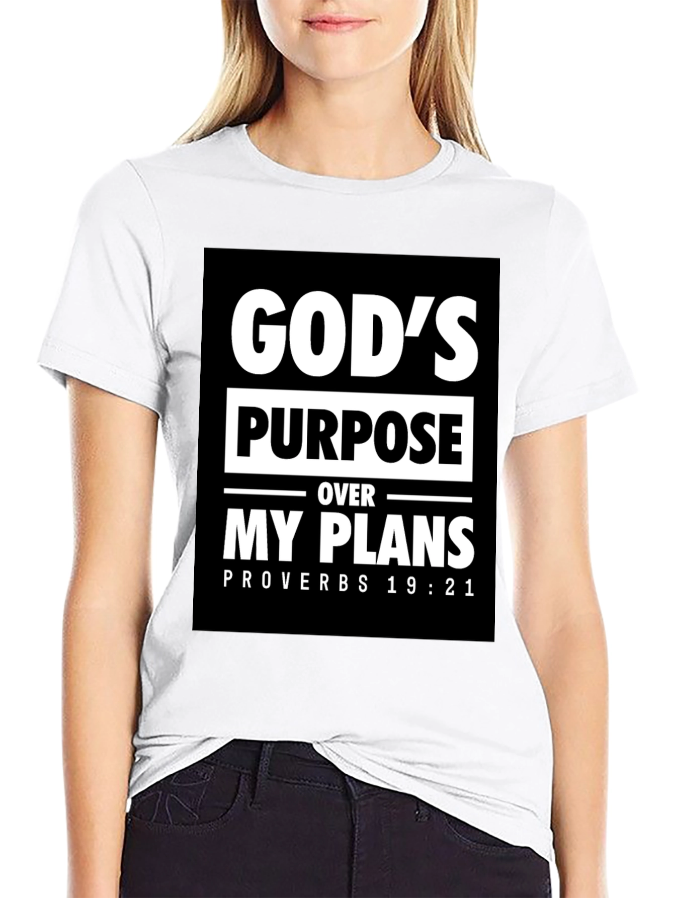 Gods Purpose T-Shirt - Proverbs 19:21 - Christian Tee