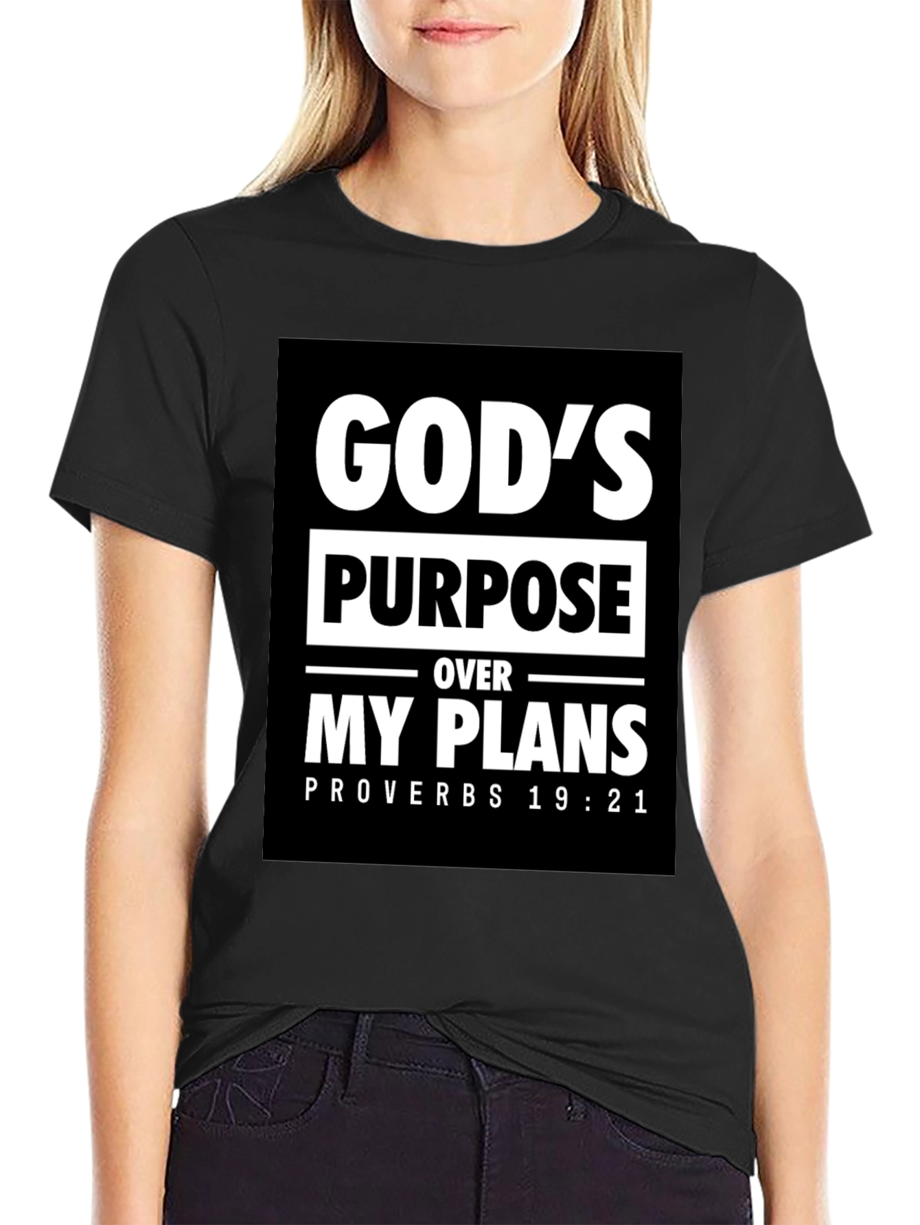 Gods Purpose T-Shirt - Proverbs 19:21 - Christian Tee