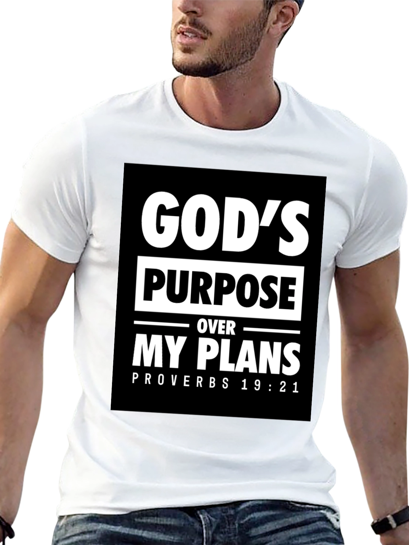 Gods Purpose T-Shirt - Proverbs 19:21 - Christian Tee