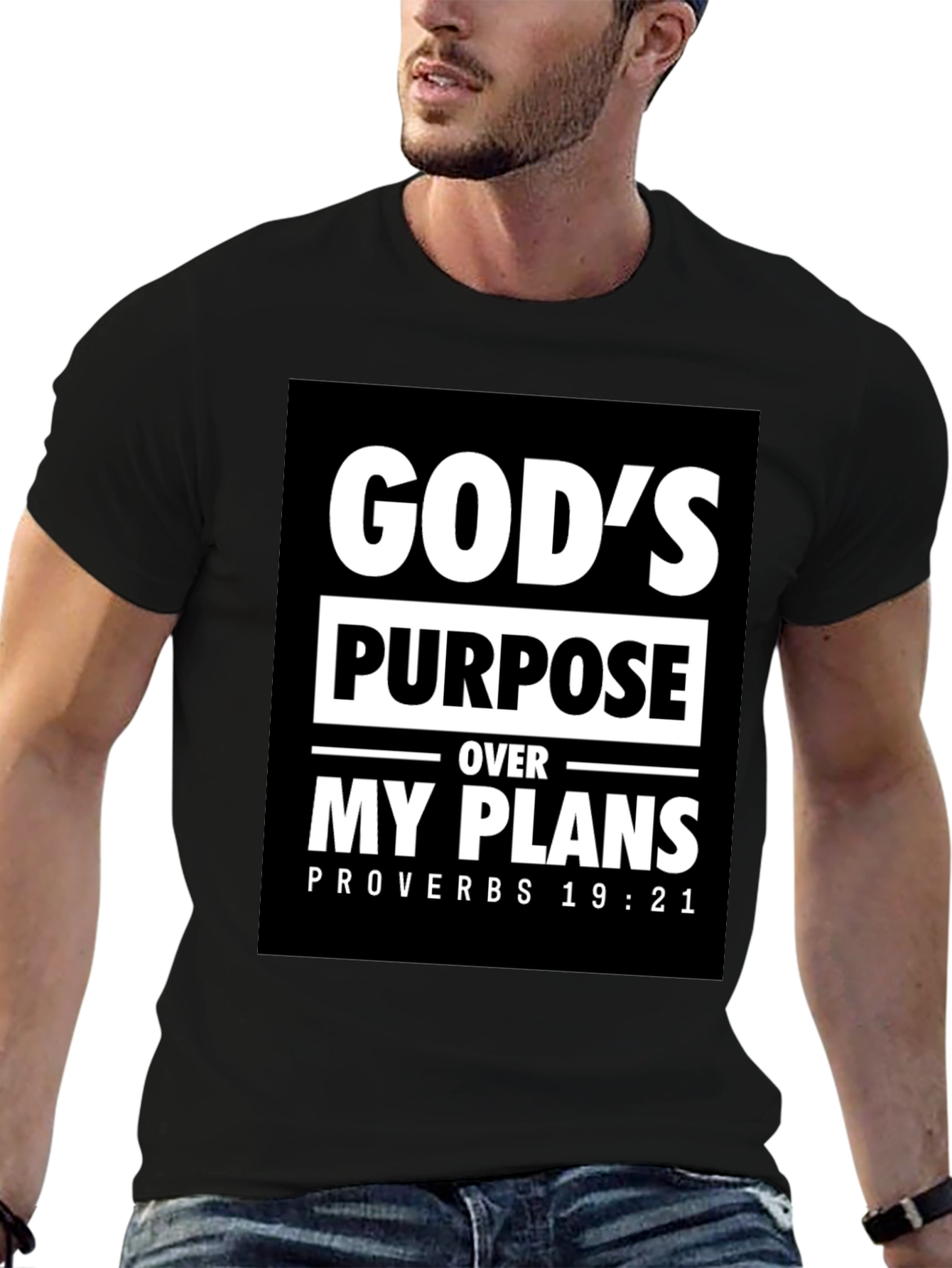 Gods Purpose T-Shirt - Proverbs 19:21 - Christian Tee