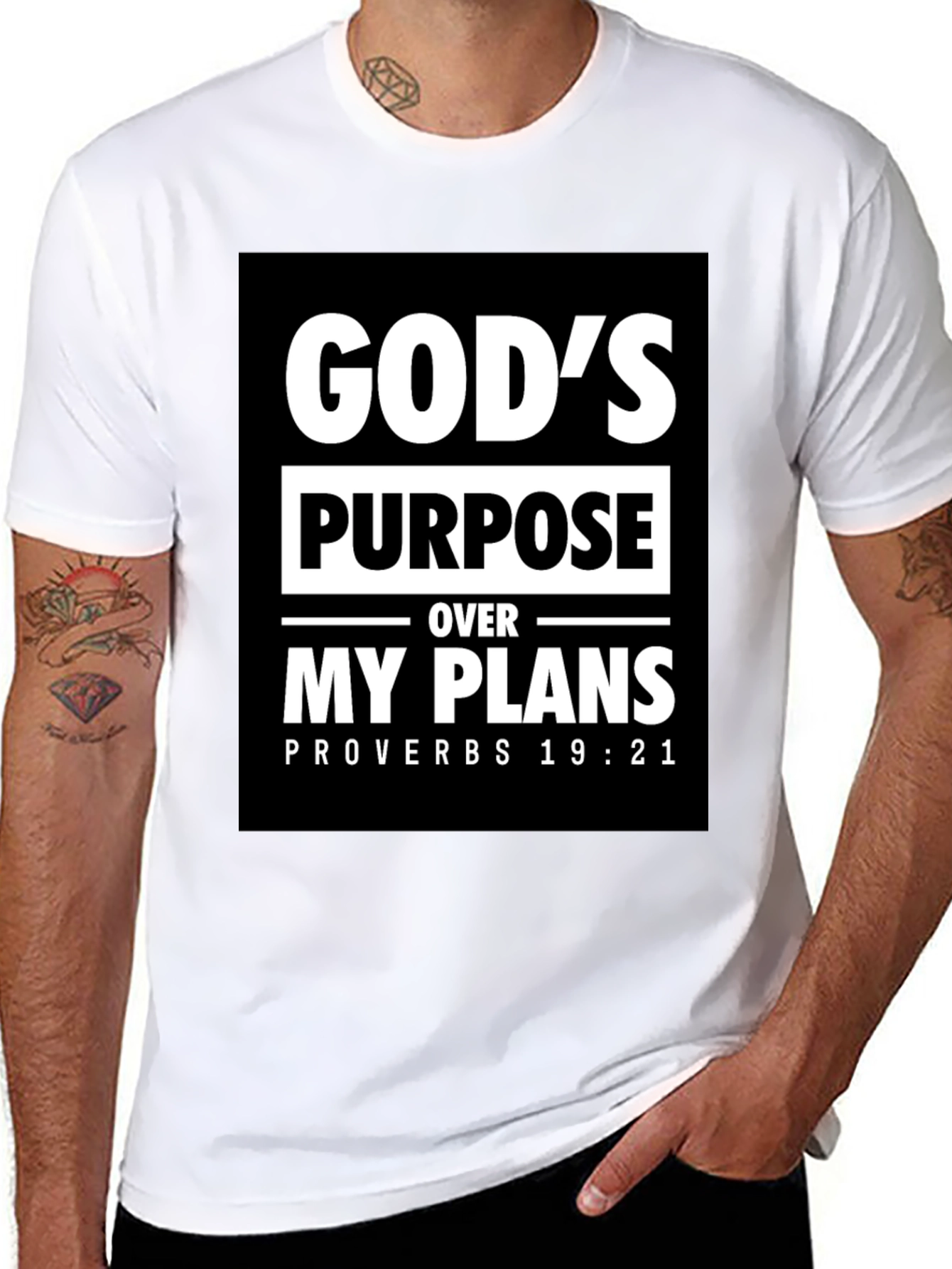 Gods Purpose T-Shirt - Proverbs 19:21 - Christian Tee