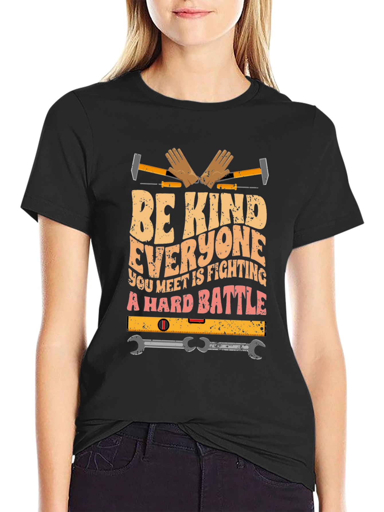 Be Kind Shirt - Construction Worker Graphic Tee