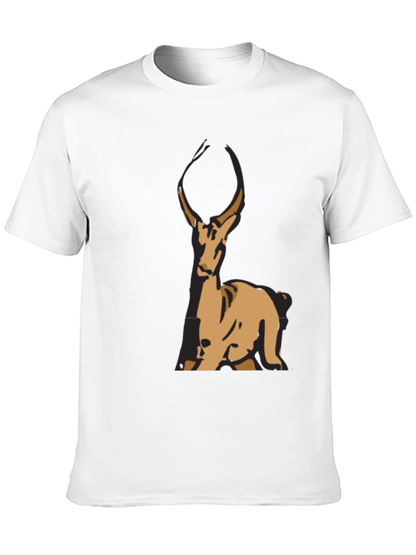 Deer Graphic Black T-Shirt - Casual Wear