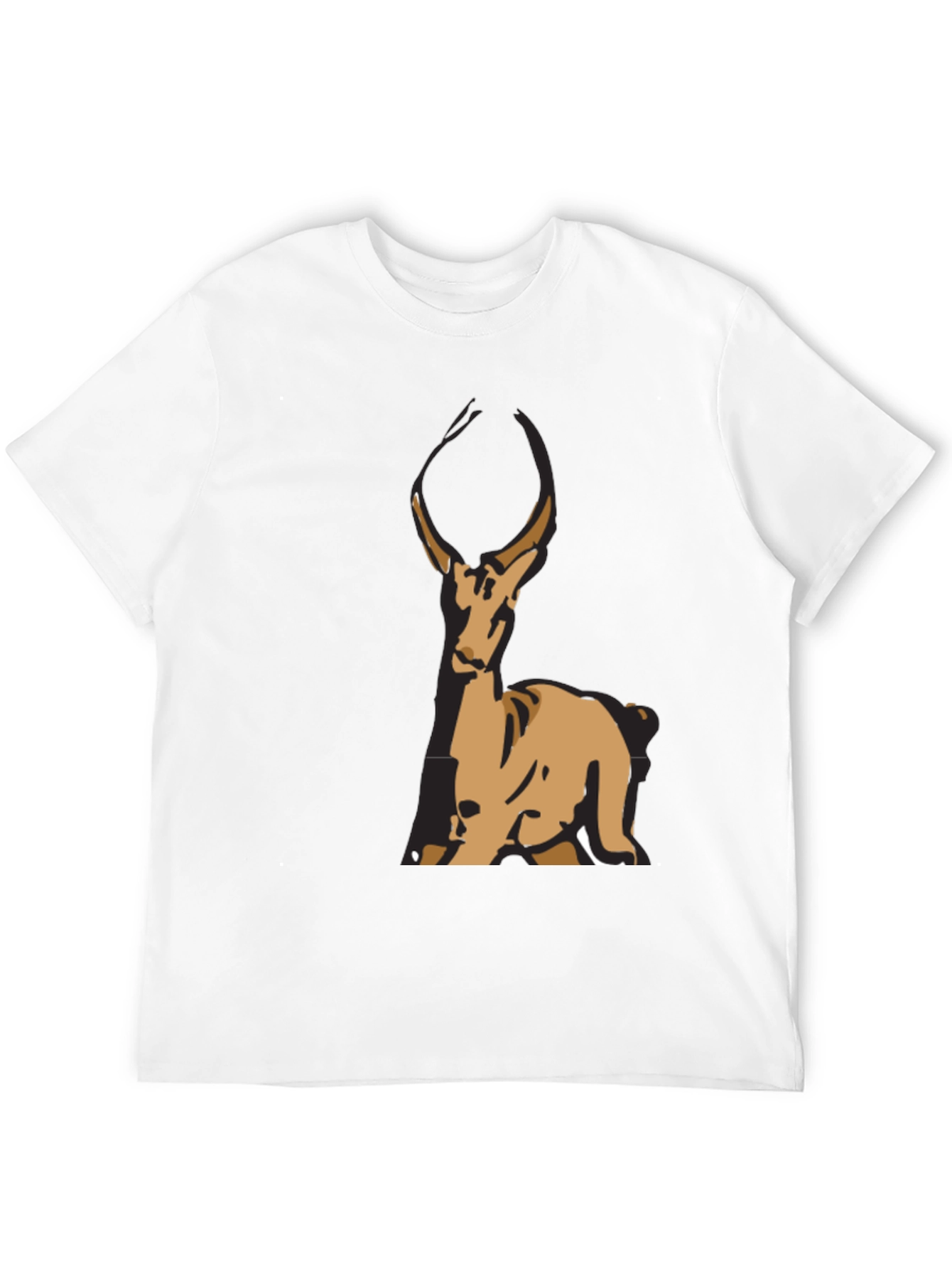 Deer Graphic Black T-Shirt - Casual Wear