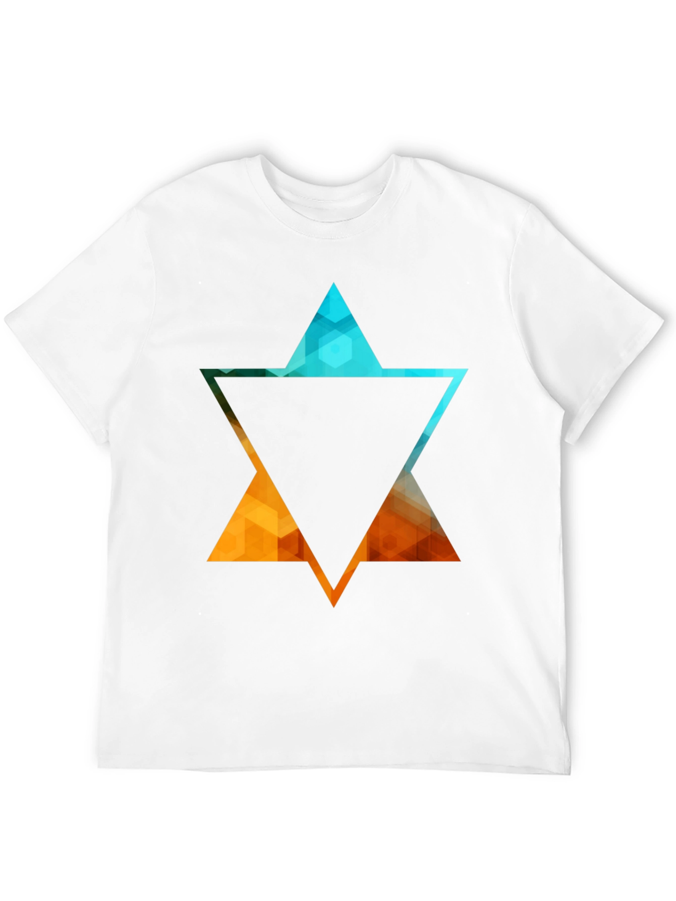 Geometric Star Graphic Tee - Stylish Black T-Shirt
