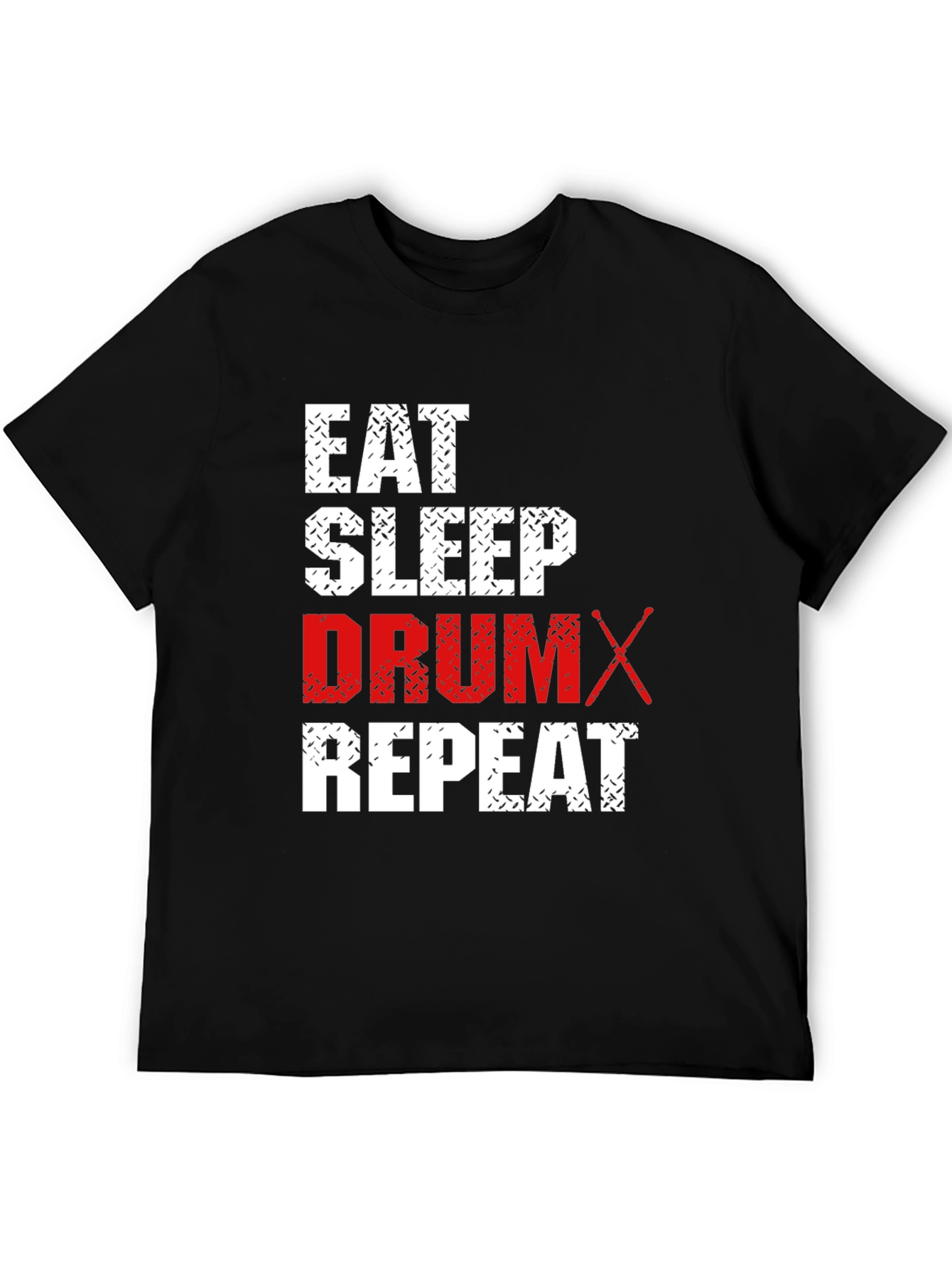 Eat Sleep Drum Repeat Black T-Shirt