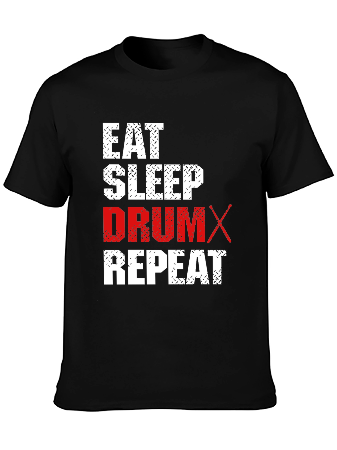 Eat Sleep Drum Repeat Black T-Shirt