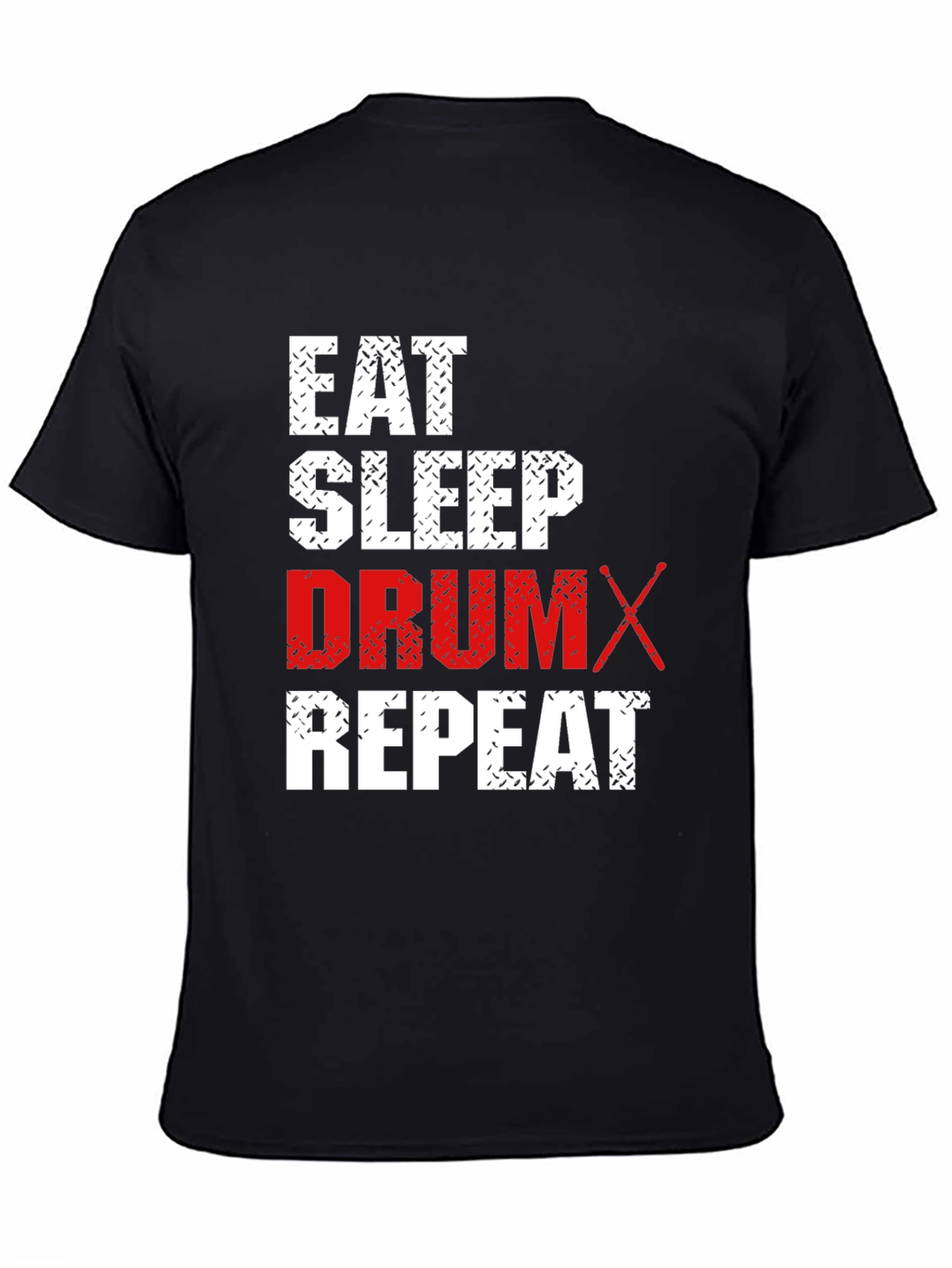 Eat Sleep Drum Repeat Black T-Shirt