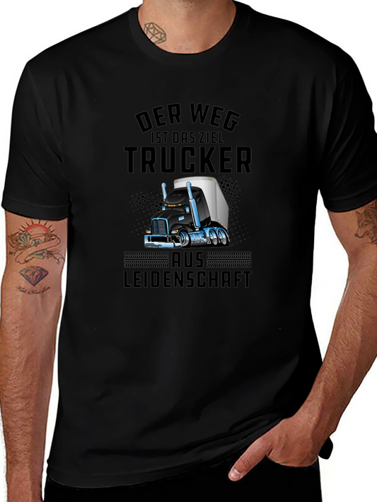 Trucker Passion Graphic T-Shirt