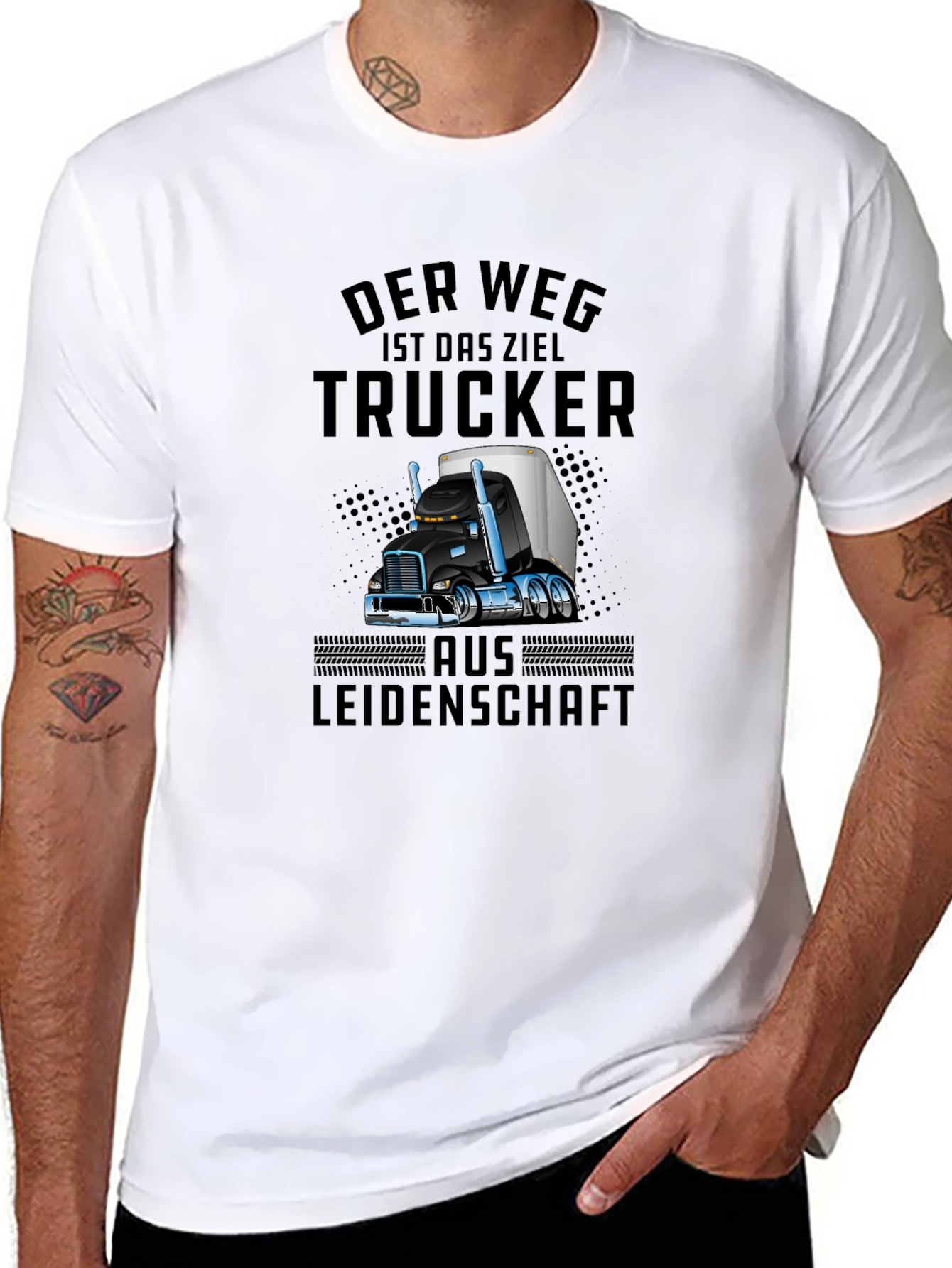 Trucker Passion Graphic T-Shirt