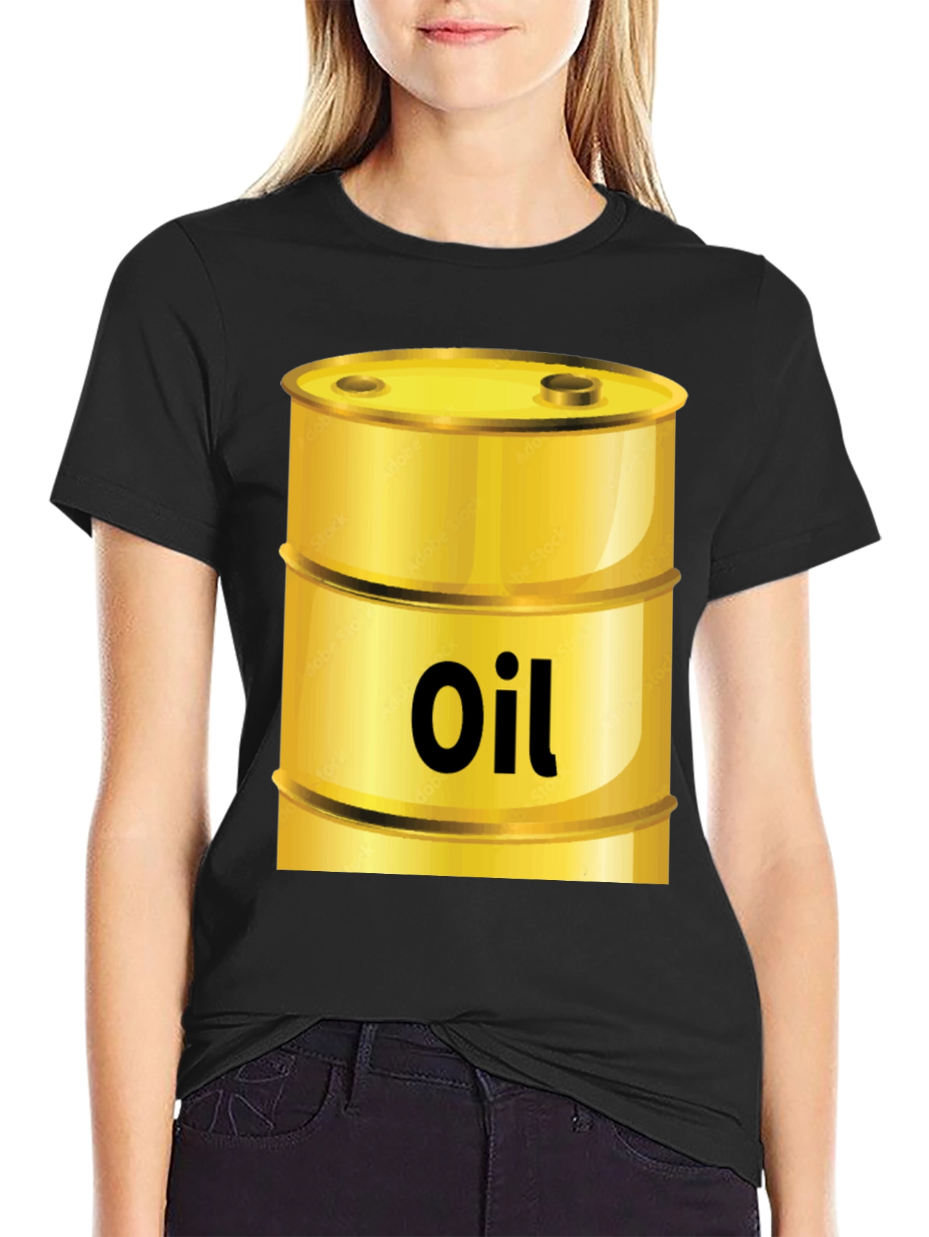 Oil Barrel Graphic Tee - Cool Black T-Shirt