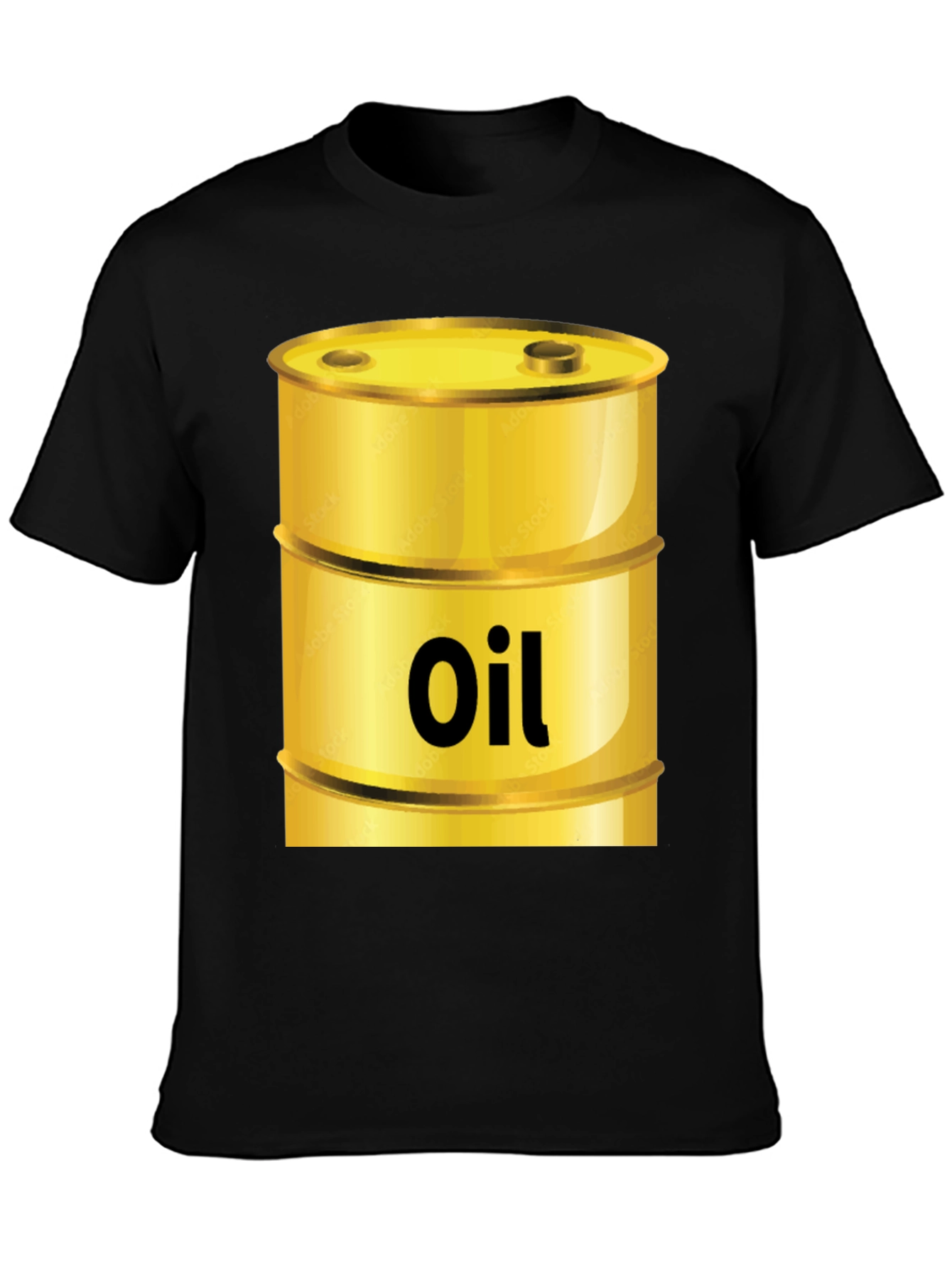 Oil Barrel Graphic Tee - Cool Black T-Shirt