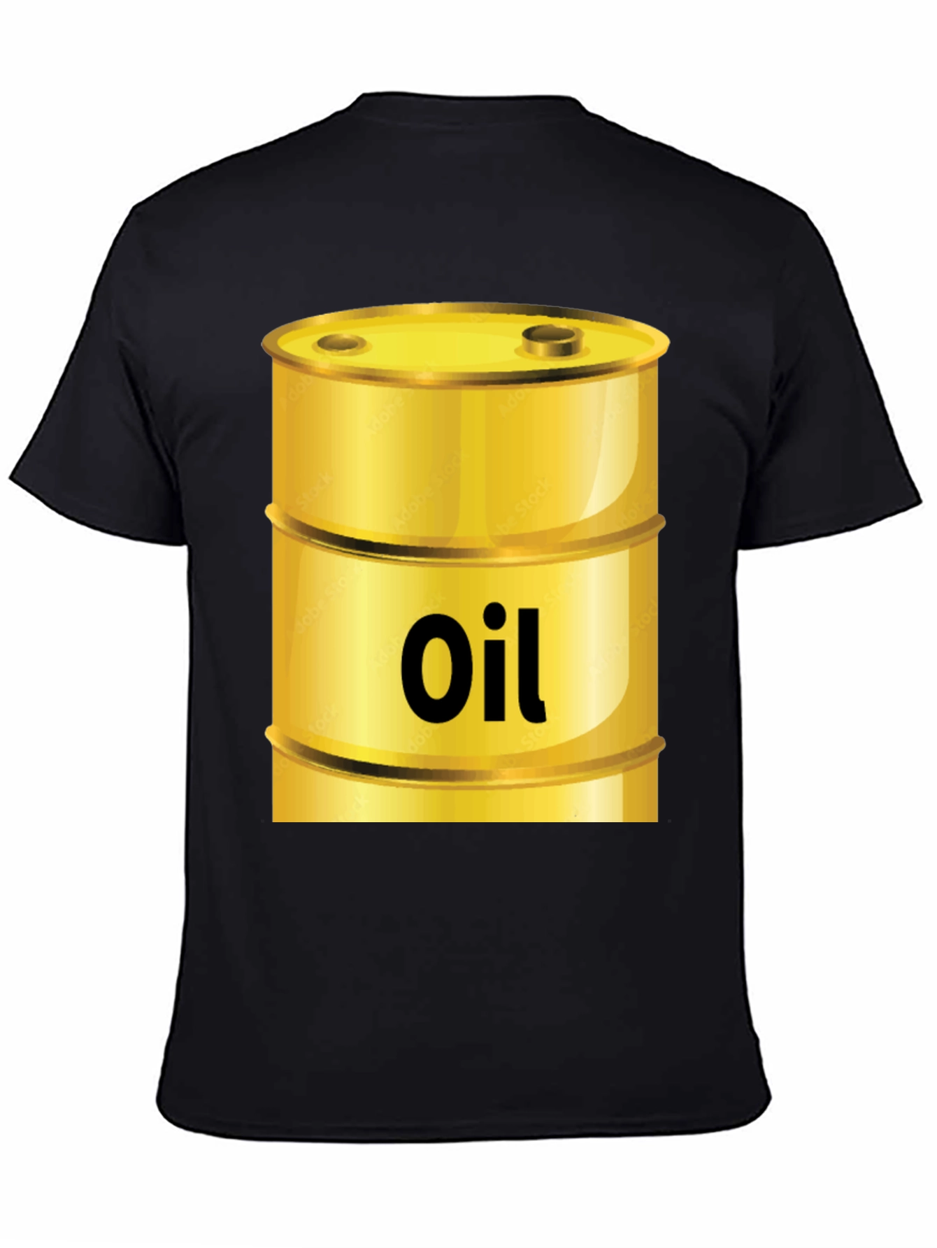 Oil Barrel Graphic Tee - Cool Black T-Shirt