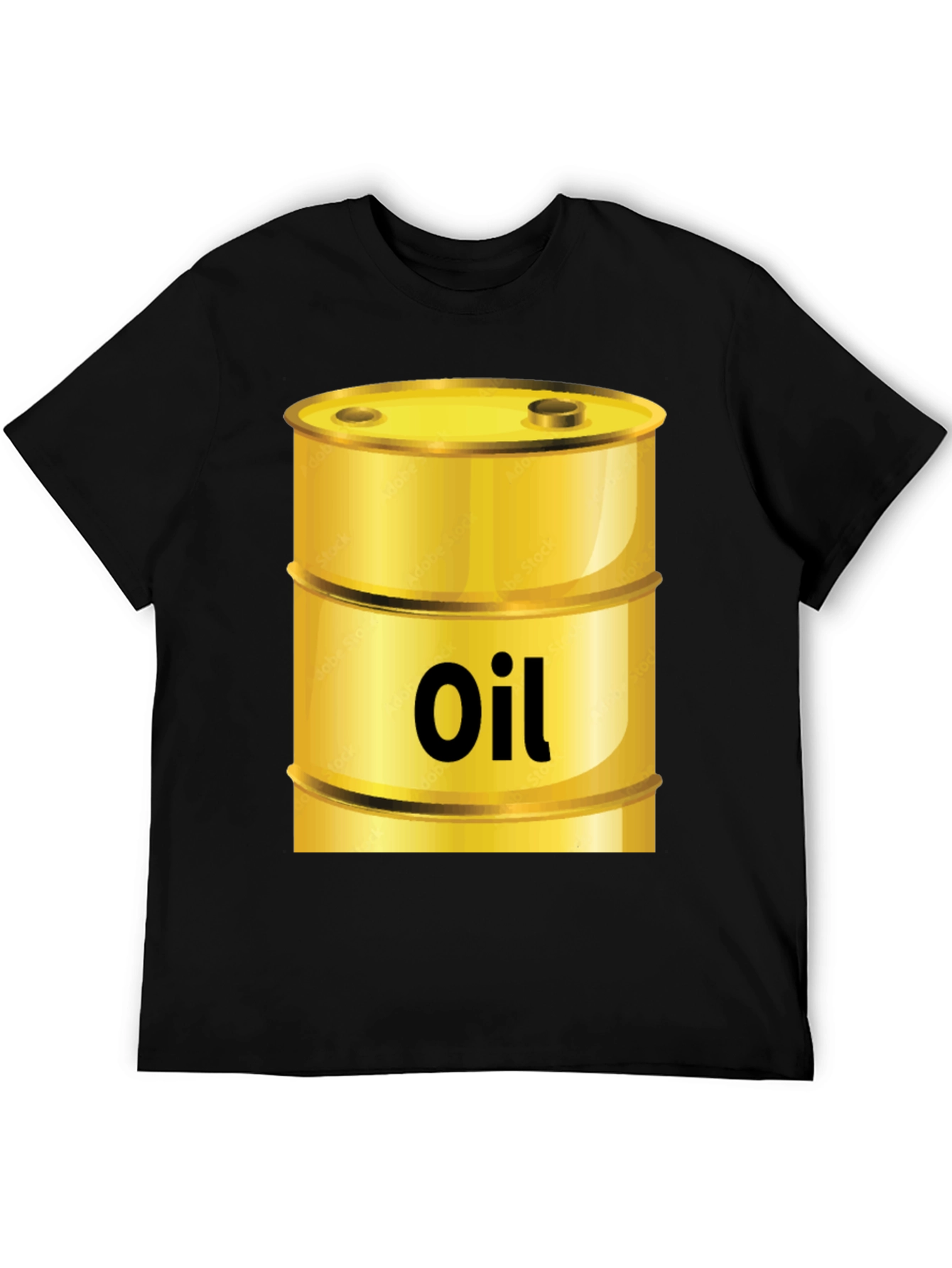 Oil Barrel Graphic Tee - Cool Black T-Shirt