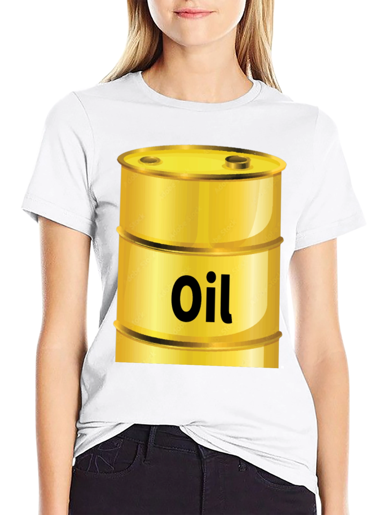 Oil Barrel Graphic Tee - Cool Black T-Shirt