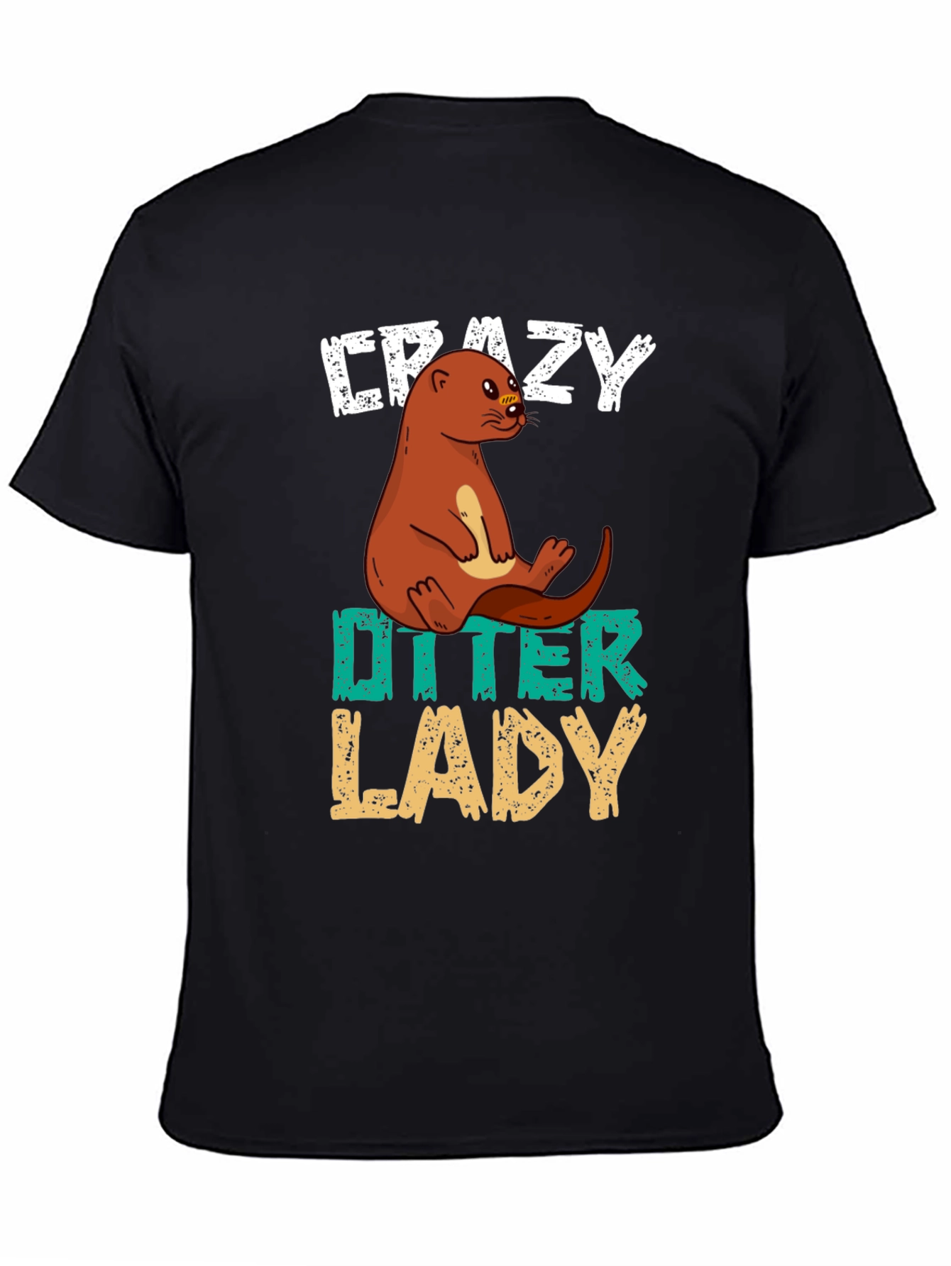 Crazy Otter Lady T-Shirt - Unisex Animal Lover Tee