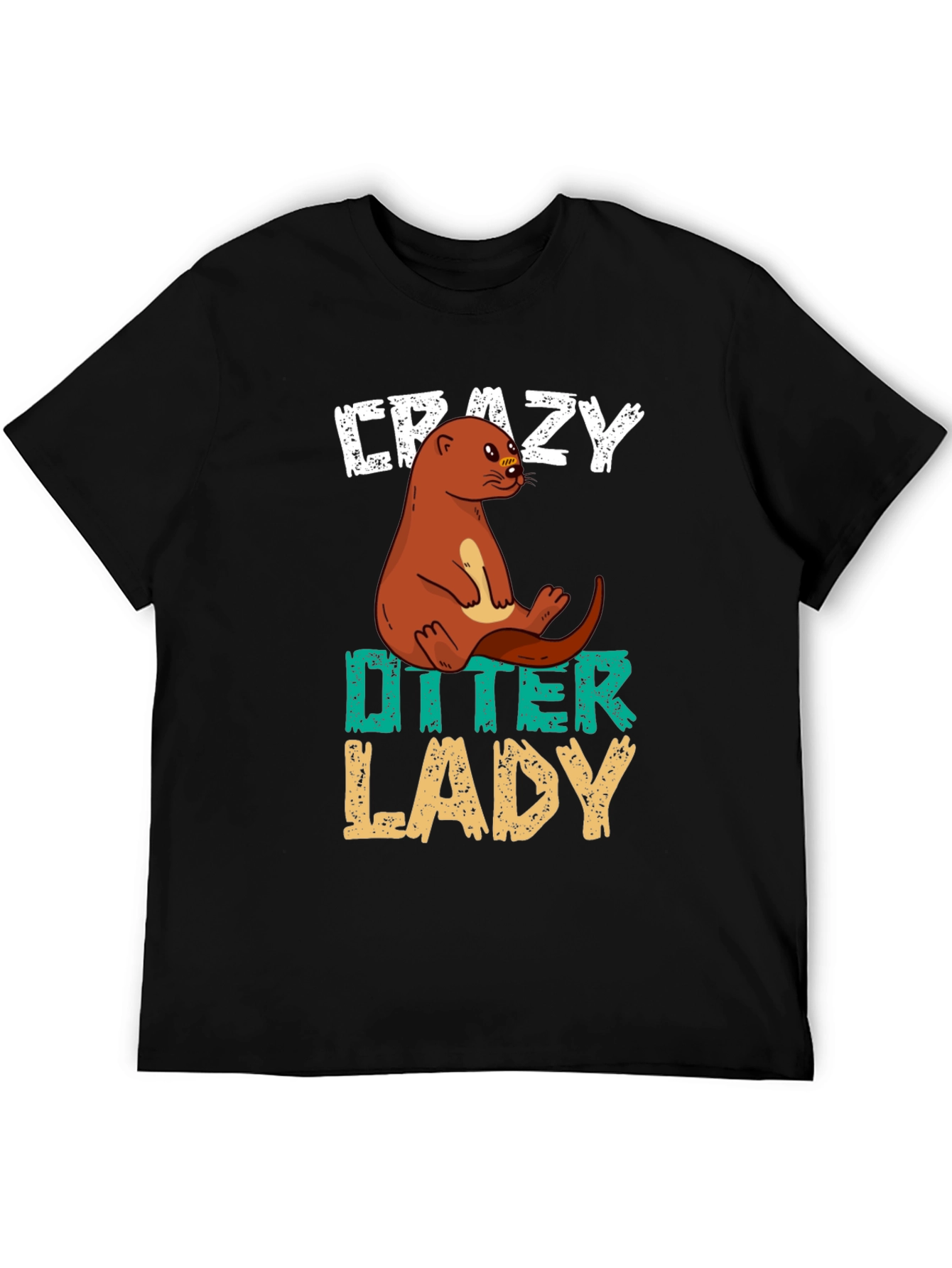Crazy Otter Lady T-Shirt - Unisex Animal Lover Tee