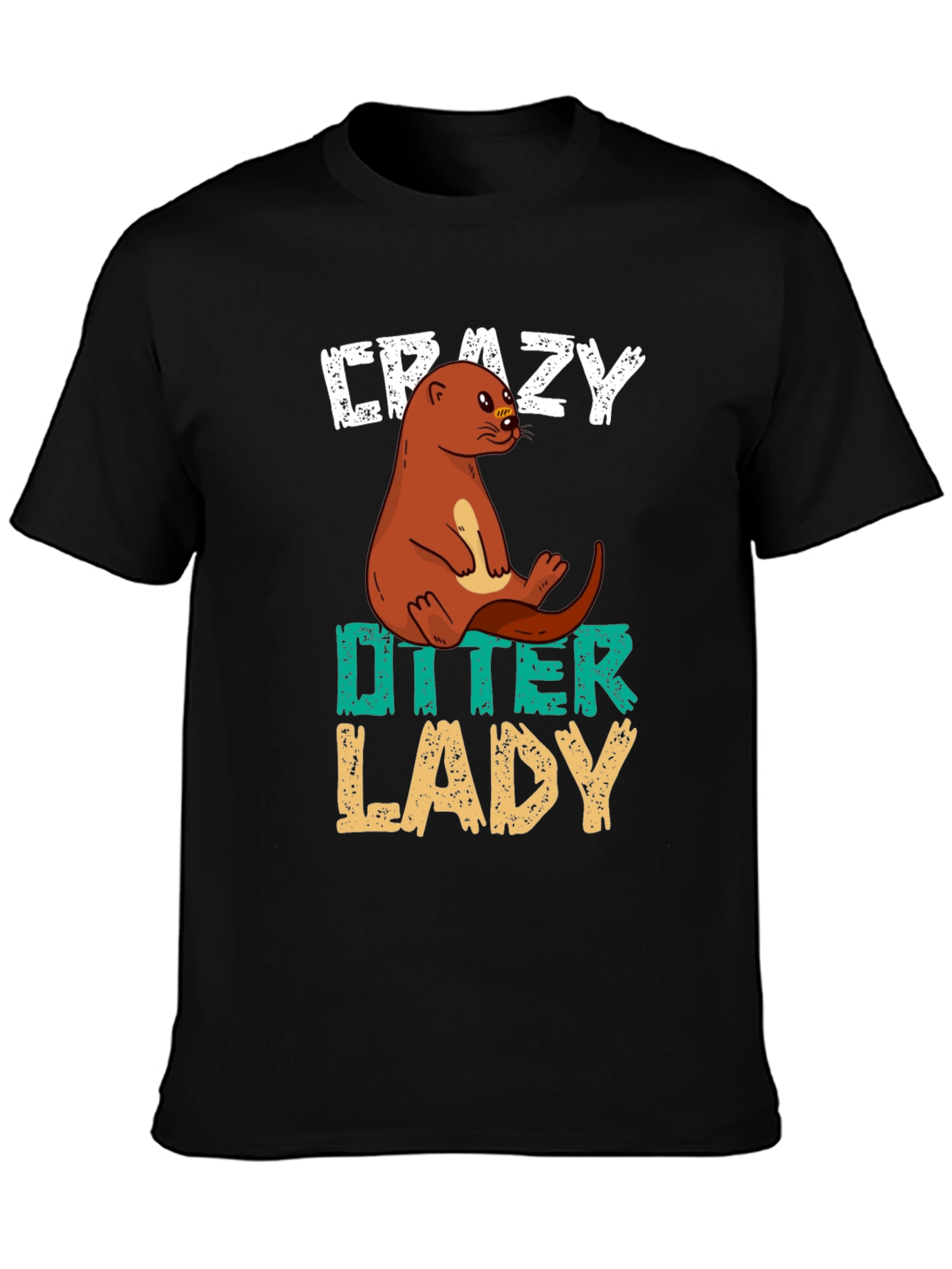 Crazy Otter Lady T-Shirt - Unisex Animal Lover Tee