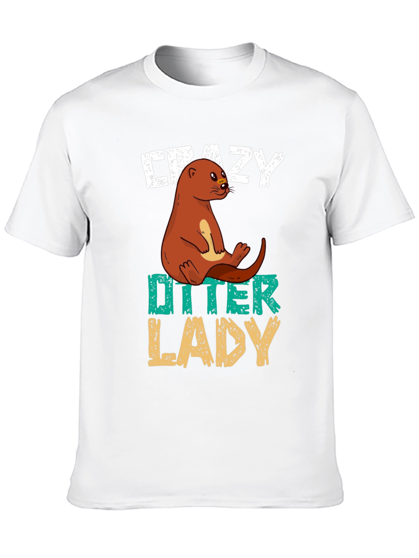 Crazy Otter Lady T-Shirt - Unisex Animal Lover Tee