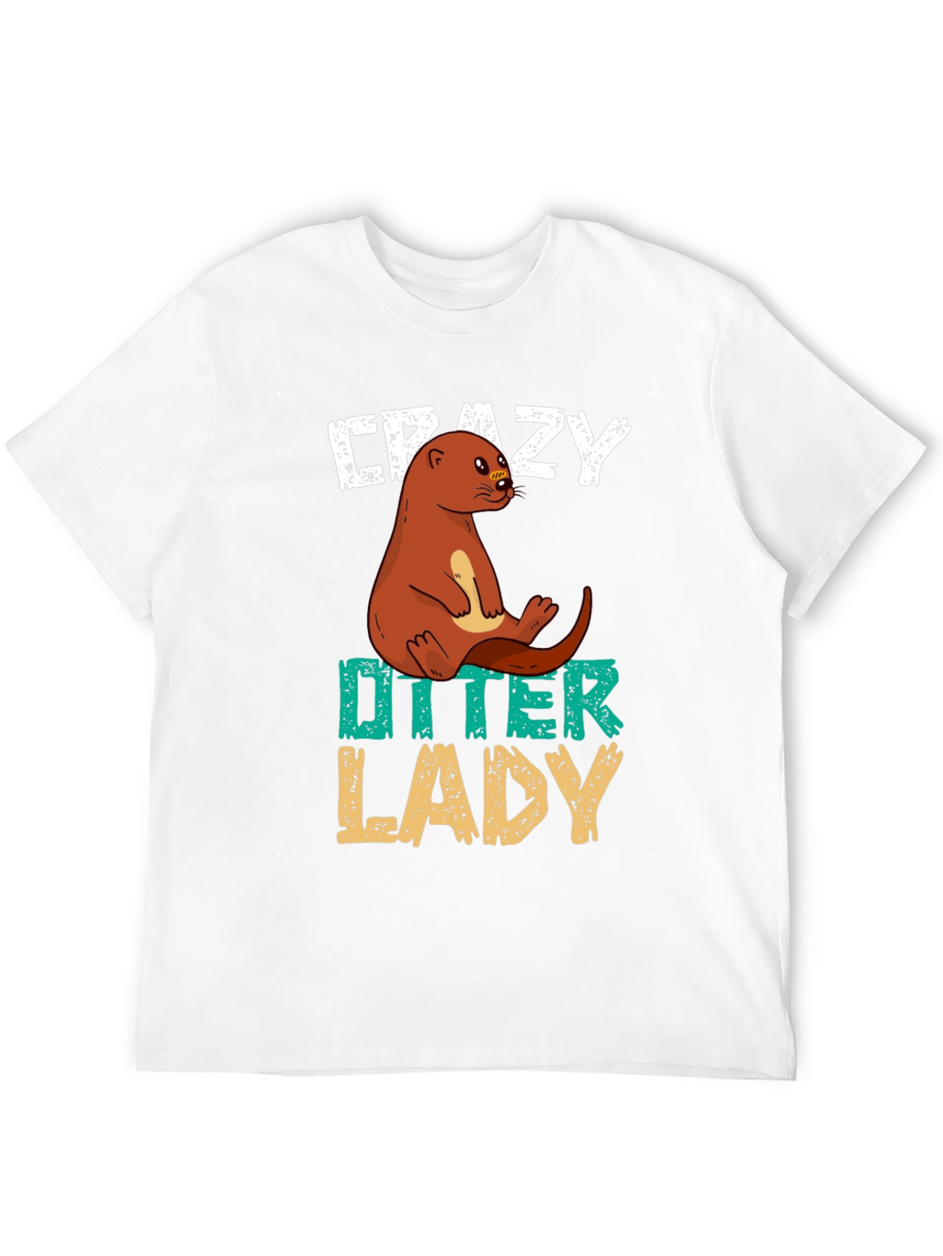 Crazy Otter Lady T-Shirt - Unisex Animal Lover Tee