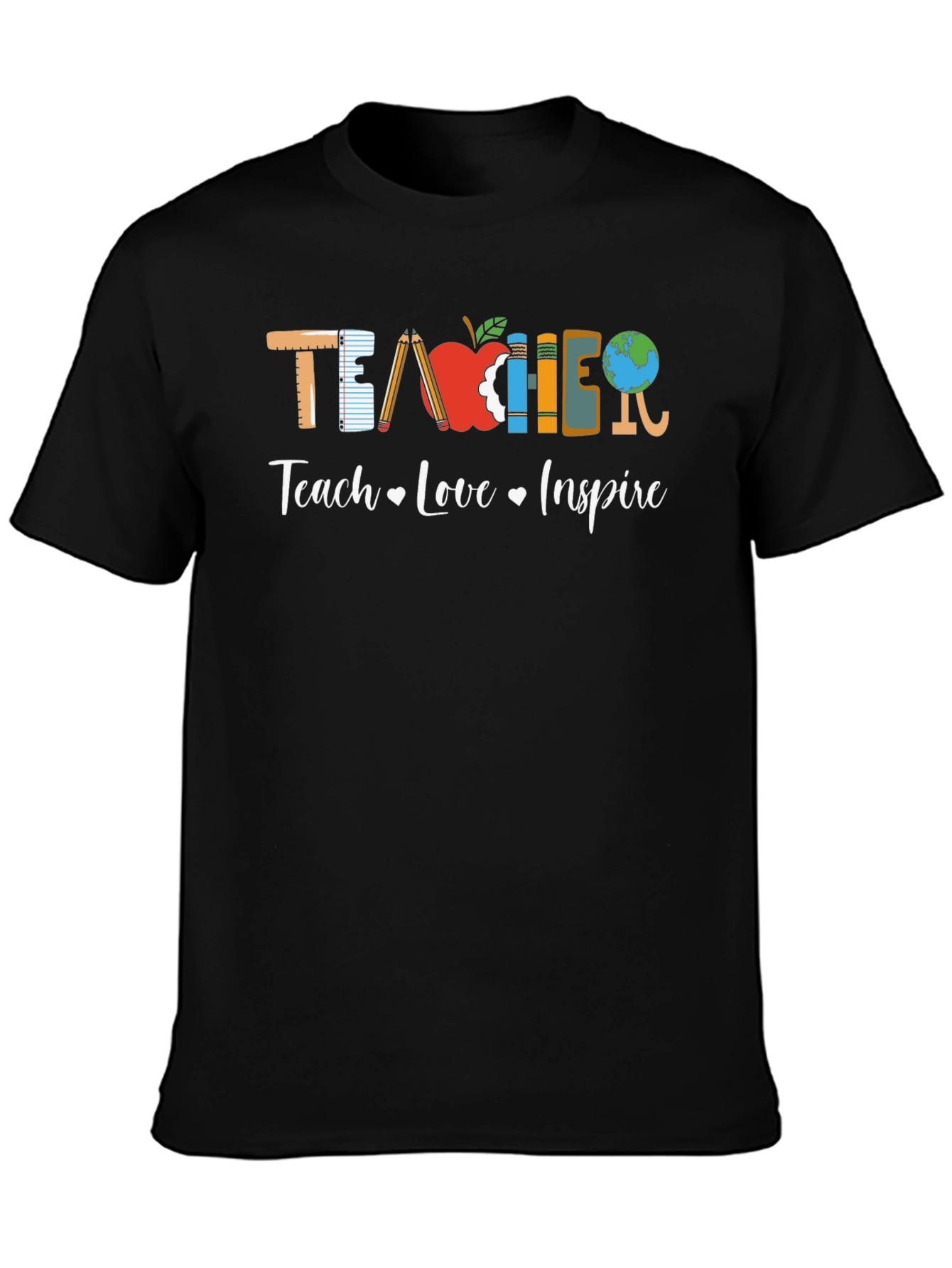 Teacher Teach Love Inspire Graphic Tee