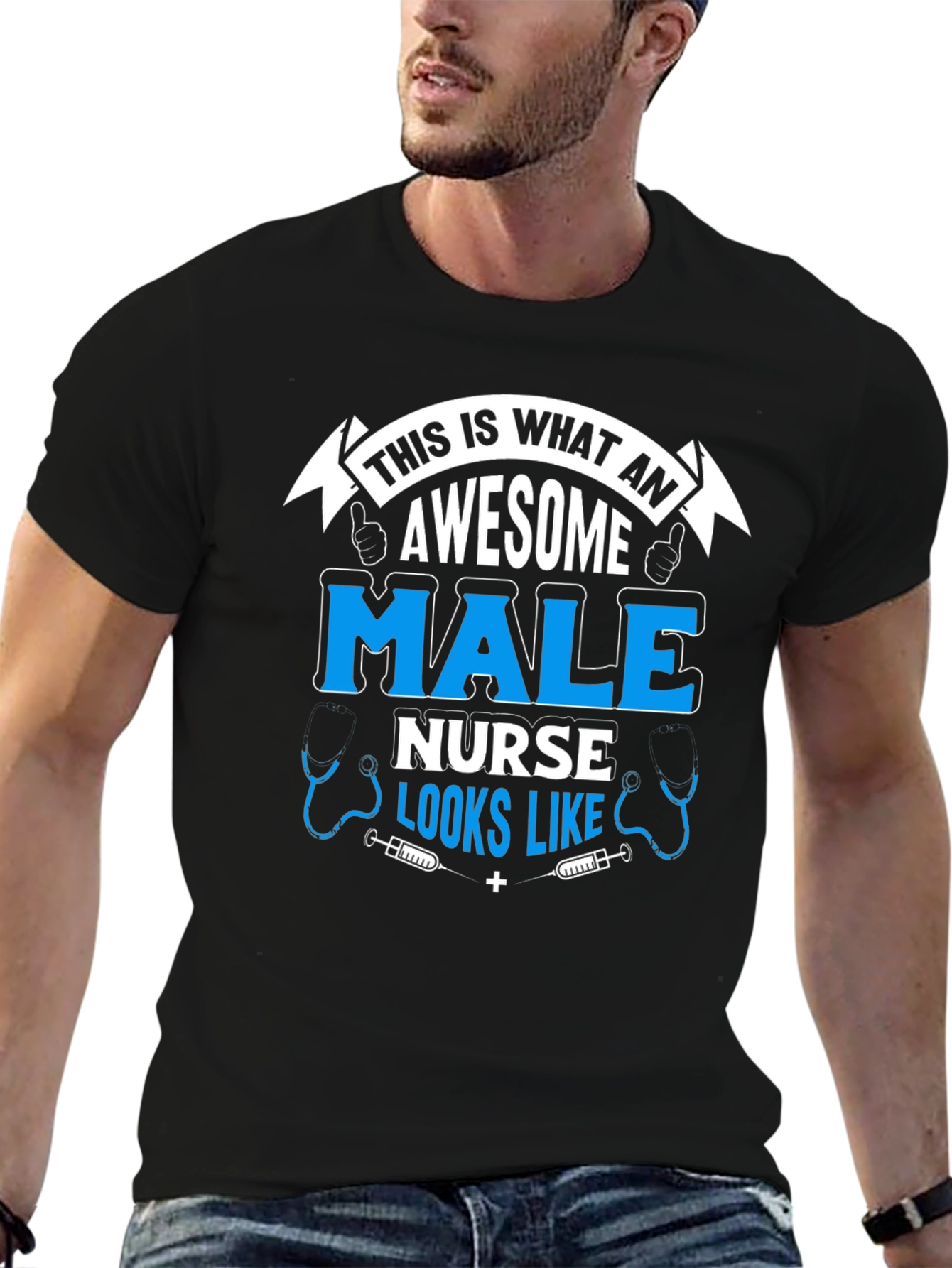 Awesome Male Nurse T-Shirt