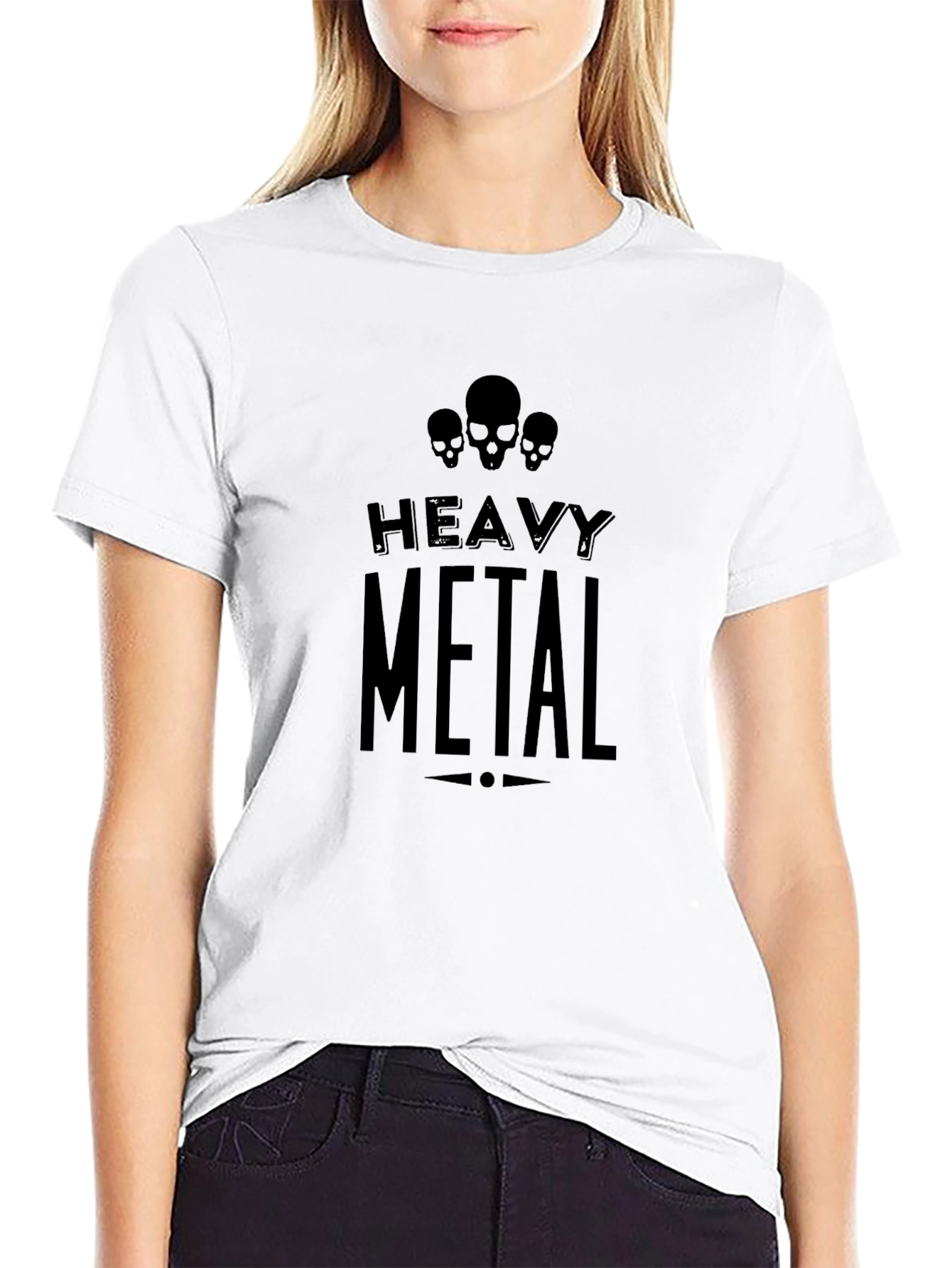Heavy Metal Skull T-Shirt Mens Graphic Tee