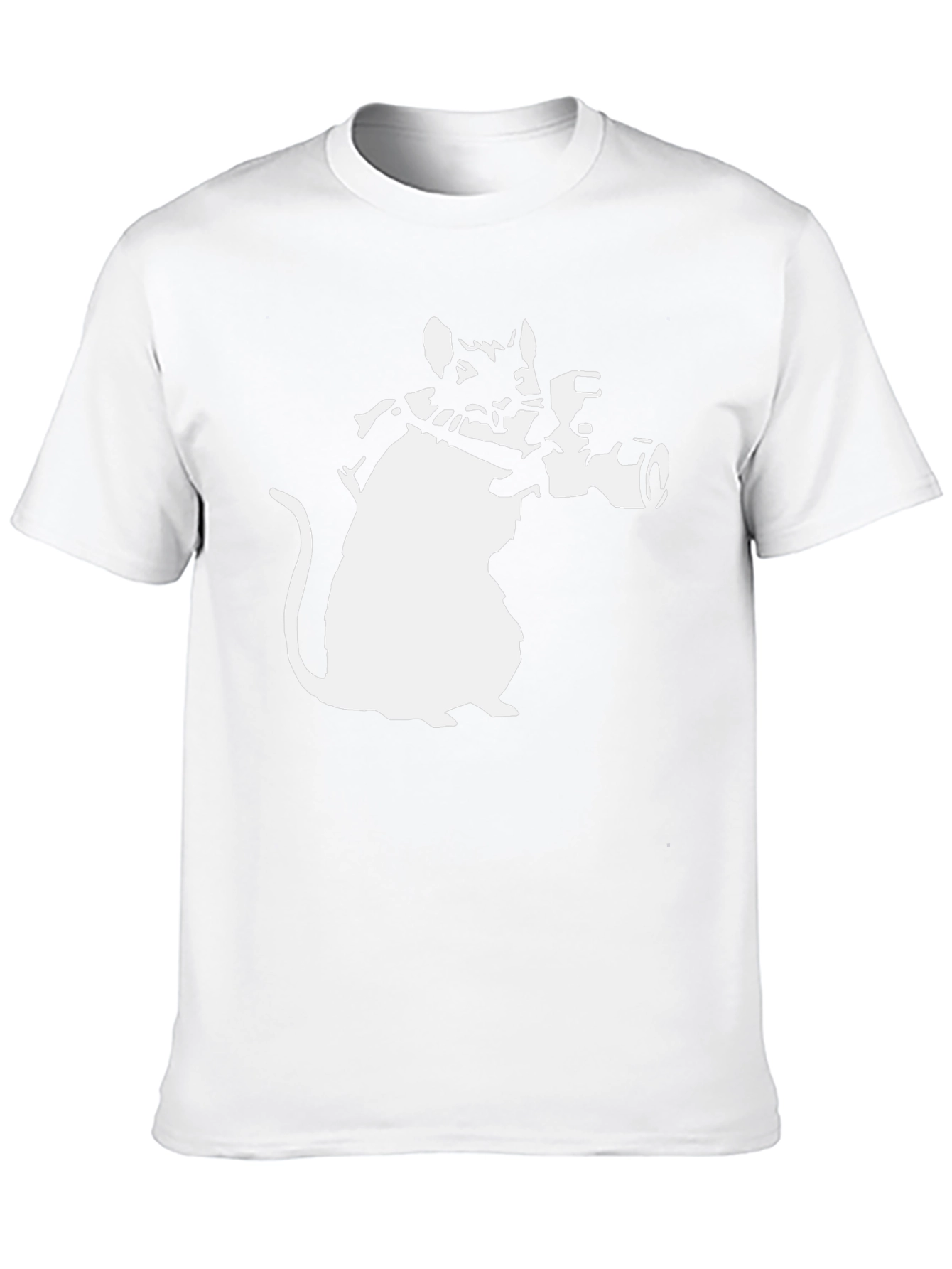 Banksy Rat Bazooka Graphic Tee - Black Cotton T-Shirt