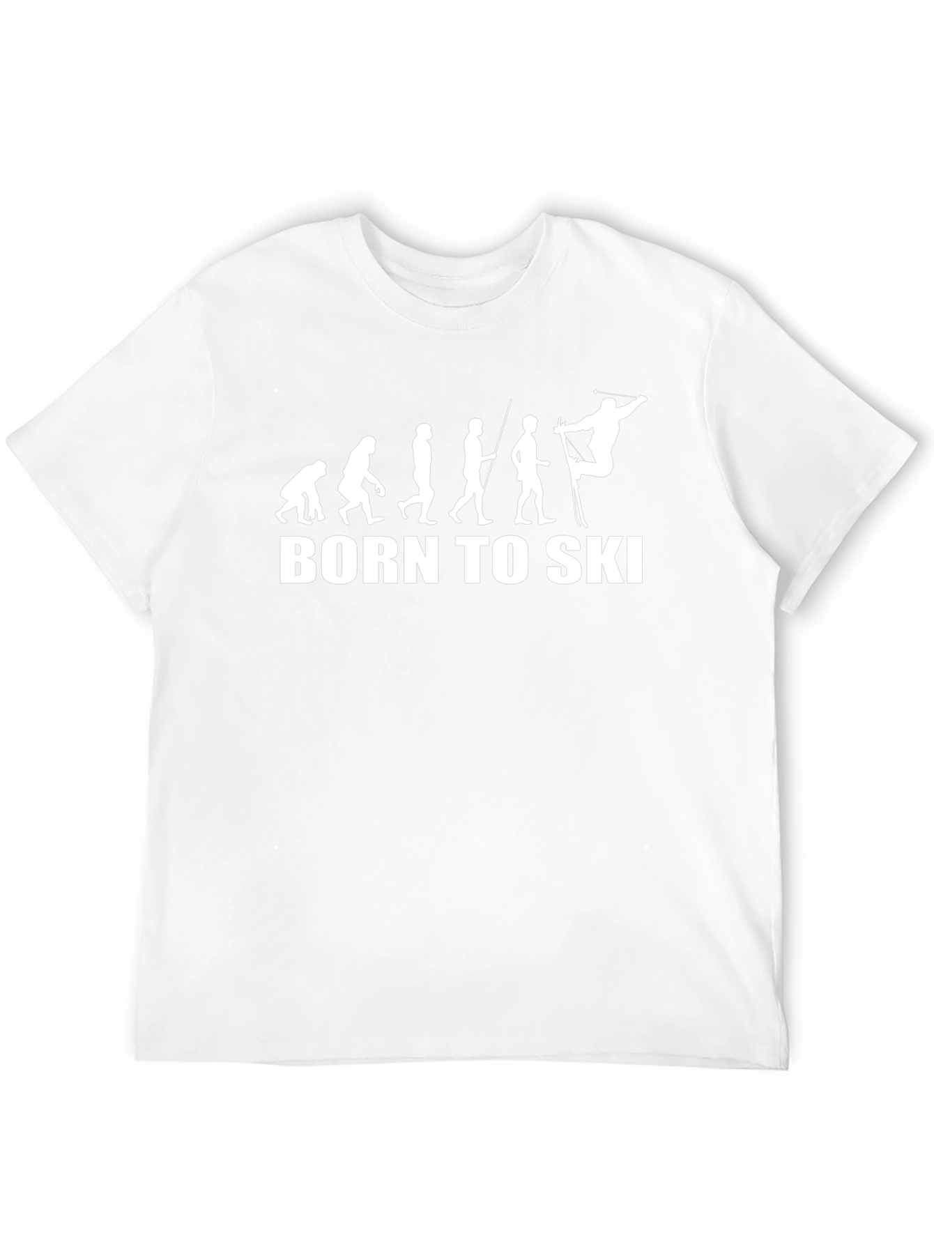 Born to Ski Evolution T-Shirt - Black Cotton