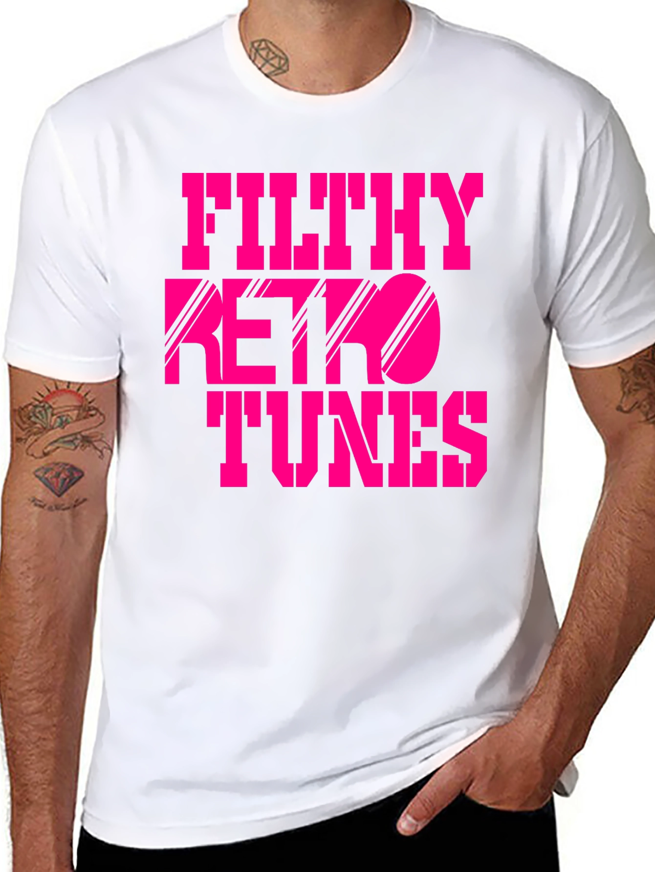 Filthy Retro Tunes Graphic Black T-Shirt
