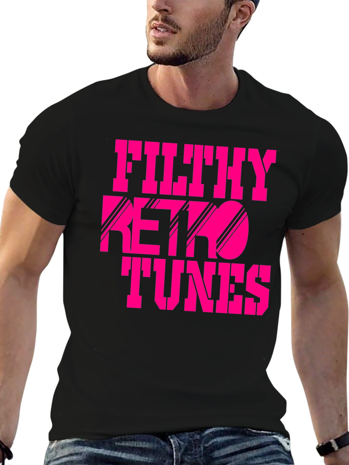 Filthy Retro Tunes Graphic Black T-Shirt