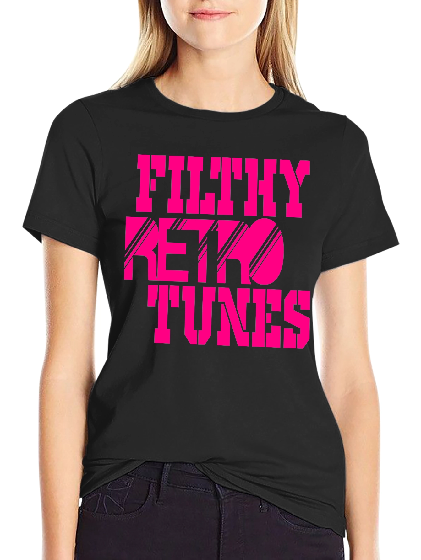 Filthy Retro Tunes Graphic Black T-Shirt