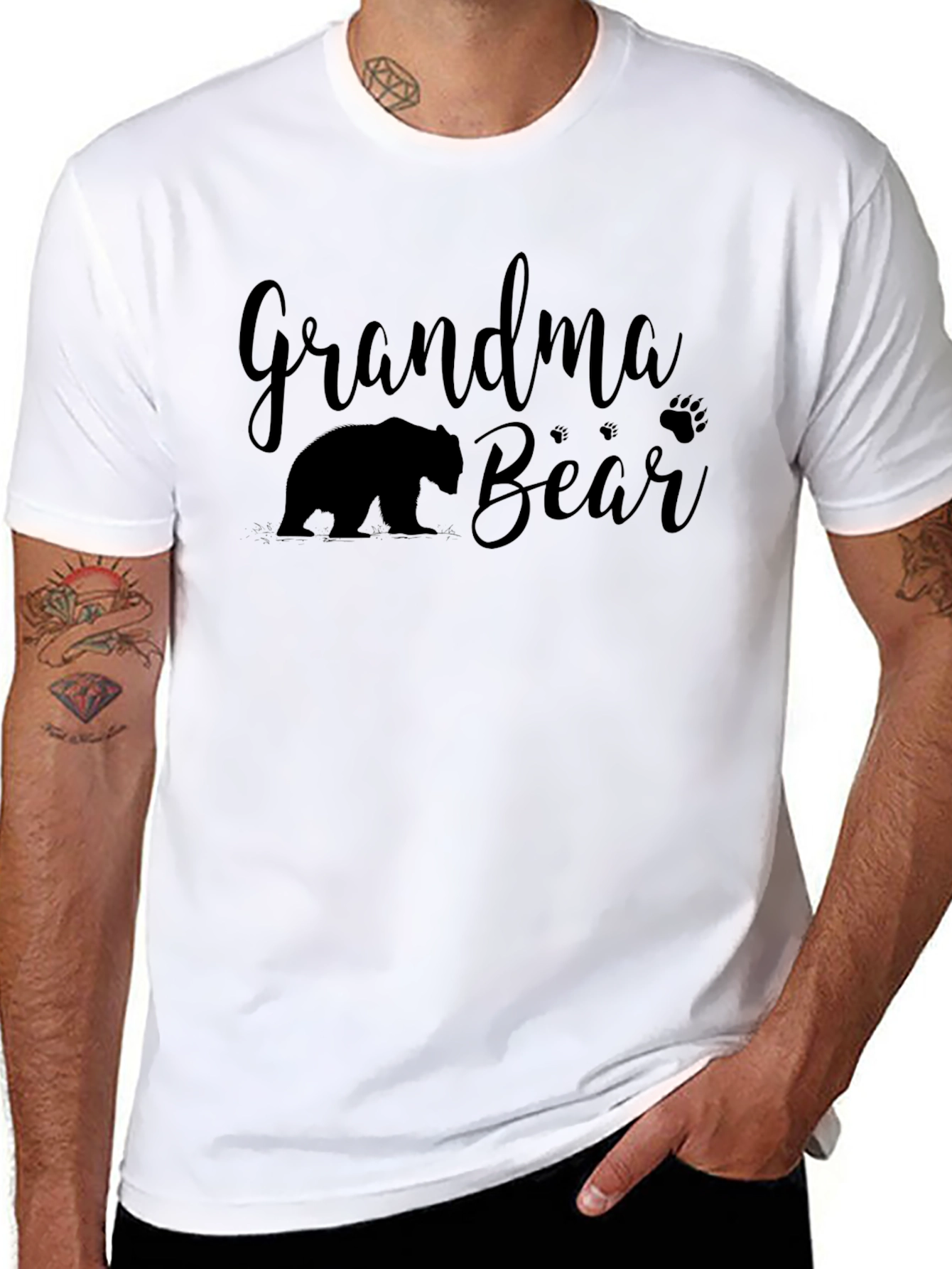 Grandma Bear Black T-Shirt