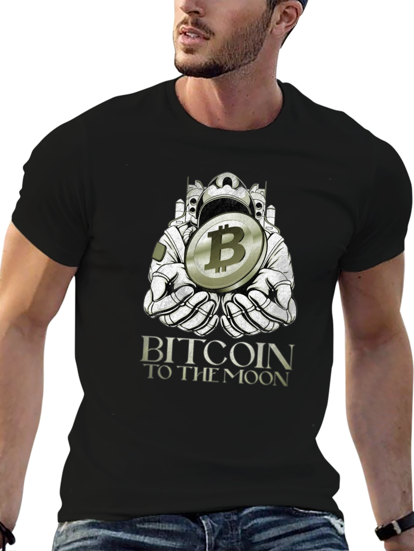 Bitcoin to the Moon Graphic Tee
