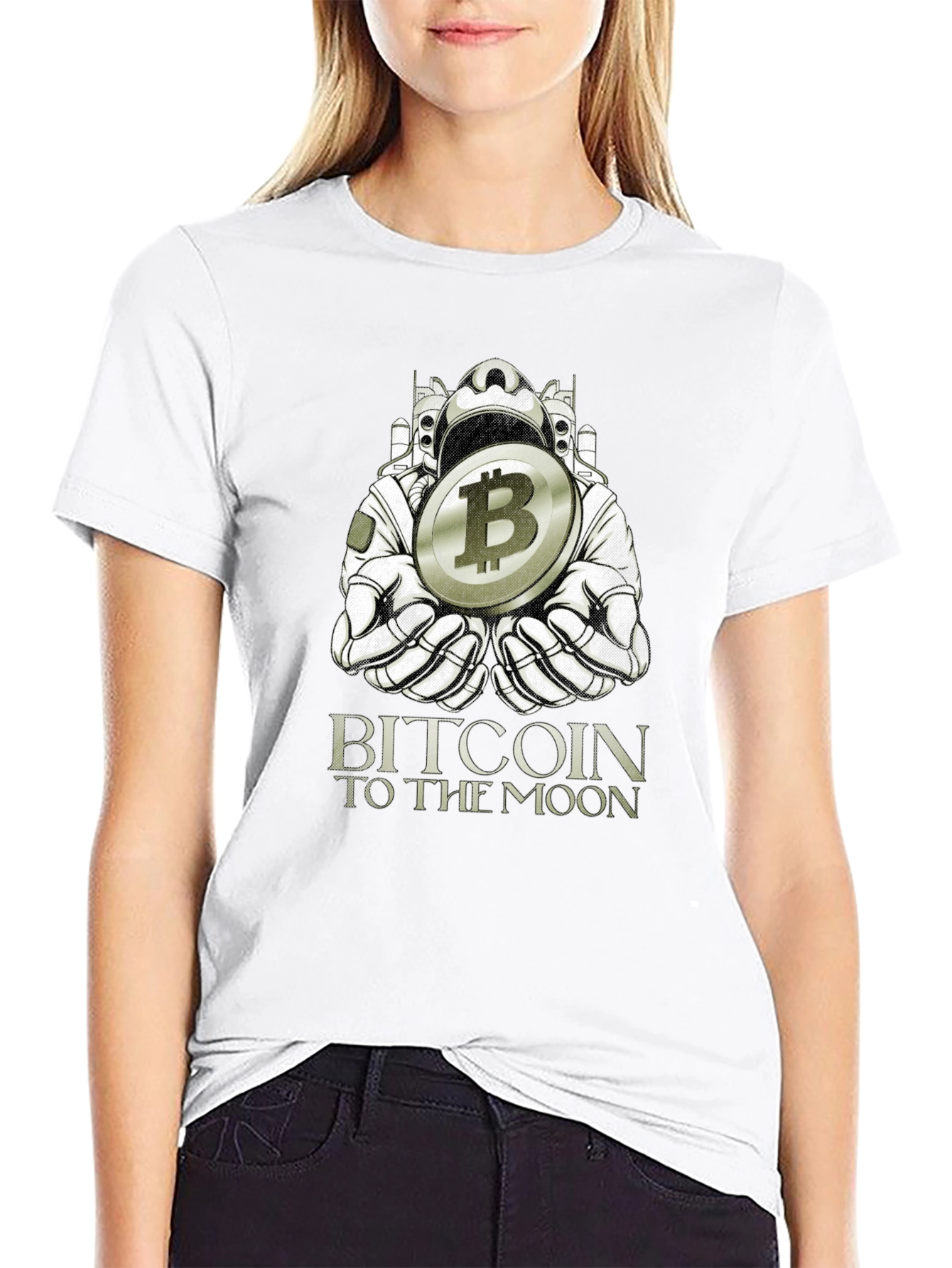 Bitcoin to the Moon Graphic Tee