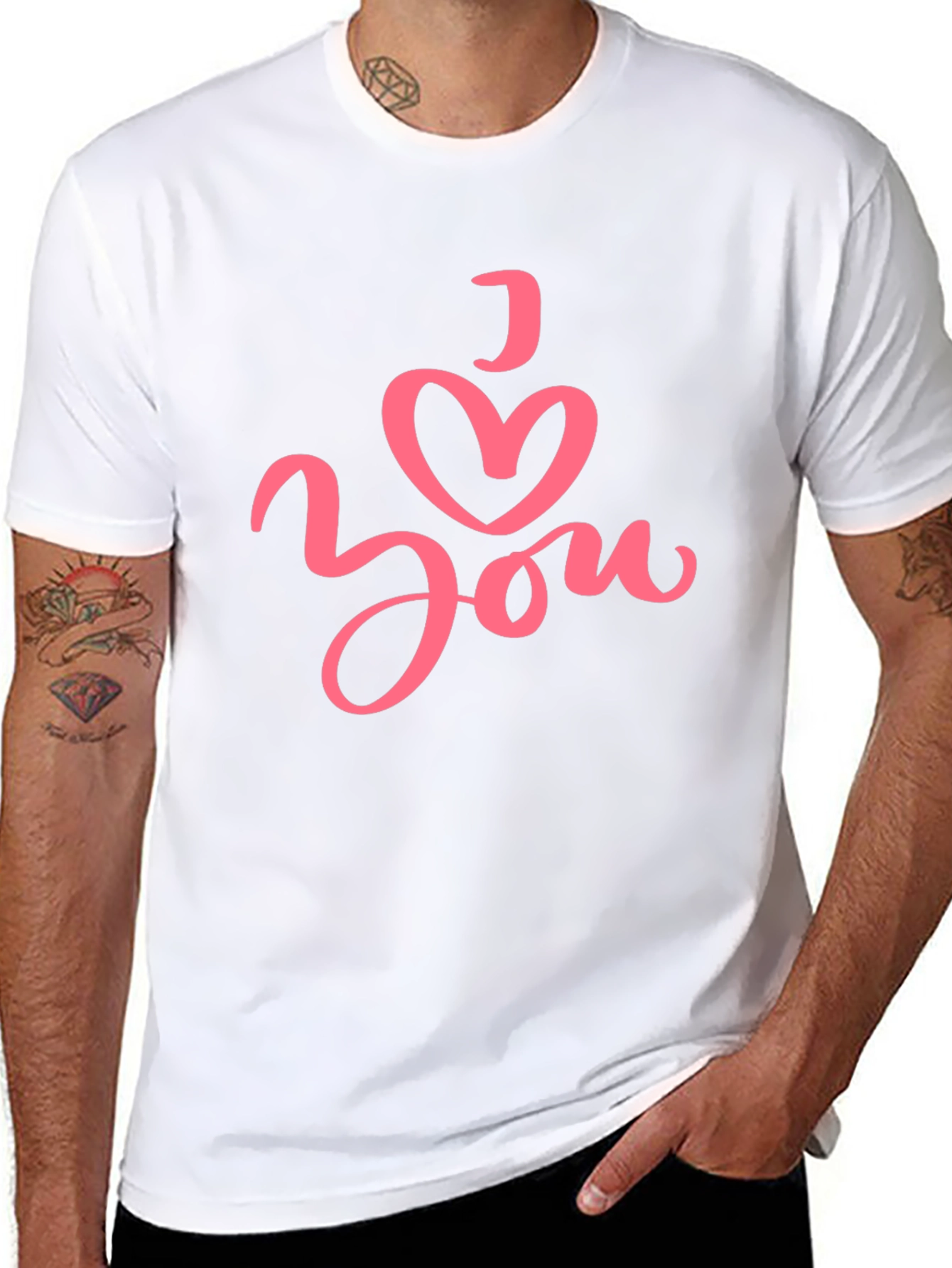 I Heart You Graphic T-Shirt - Black Casual