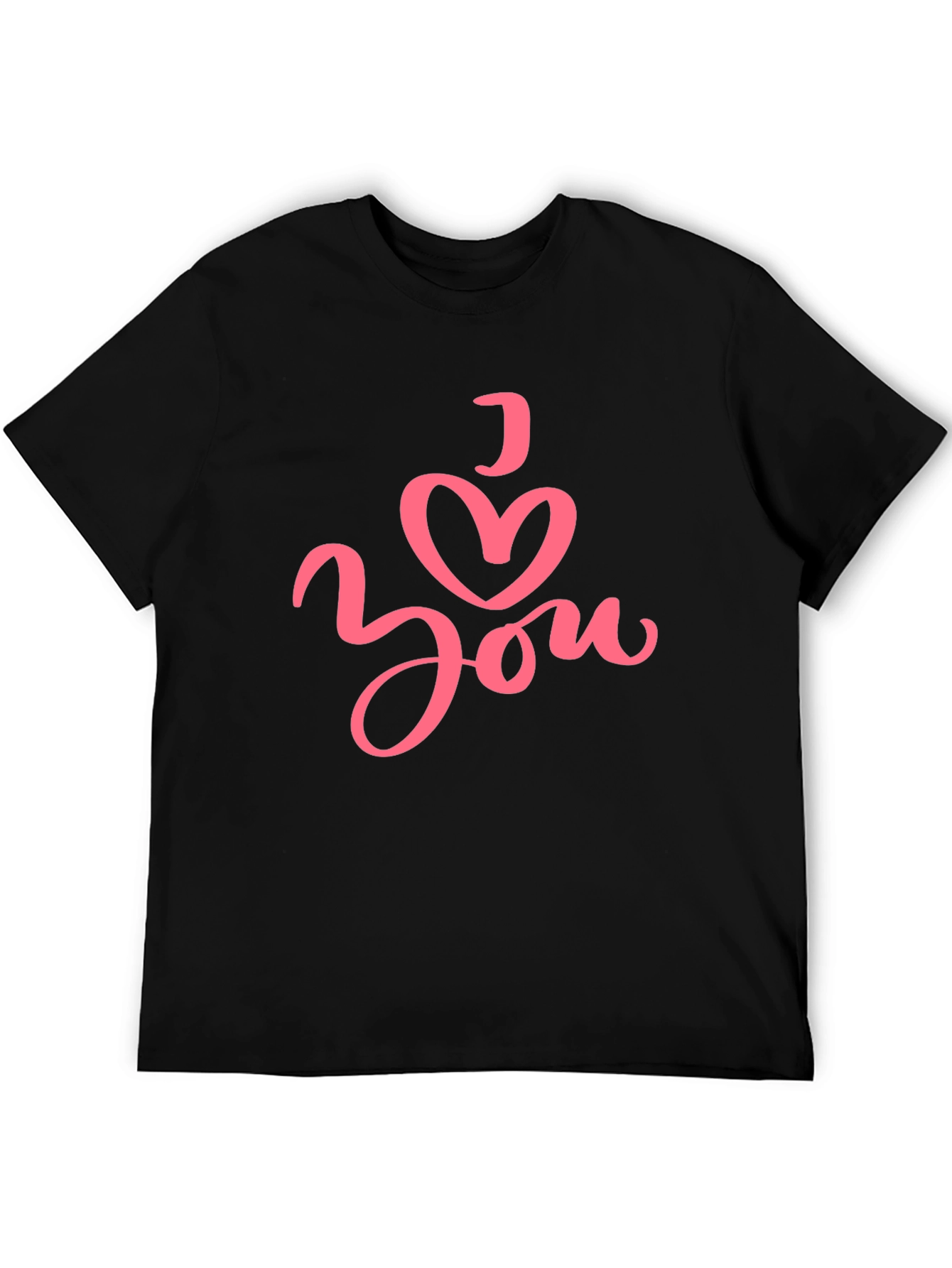 I Heart You Graphic T-Shirt - Black Casual